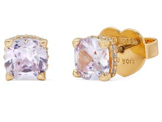 Kate Spade New York Little Luxuries 6mm Square Studs Womens Earring Gold/Lavender, Brass/Cubic Zirconia