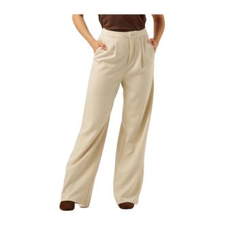 Notre-V Broeken, Dames, Beige, M, Polyester, Stijlvolle Broek Nv-Ella