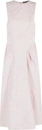 Rotate Flower Midi Dress - Dames - Casual kleedjes - Roze - 2XS - Katoen - Kleedjes