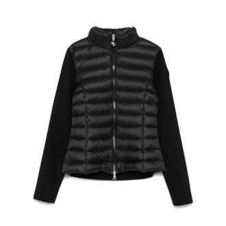 Moncler Hybrid Cardigan - female - Moncler - Winter Jackets - Black - M - Jackets