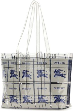 Burberry Mens Embroidered Pvc Tote Multicolor