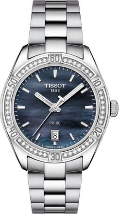 Tissot T-Classic PR 100 SE Bracelet Watch, 36mm in Silver/Black Mop/Silver at Nordstrom Rack
