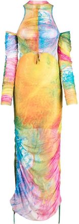 Alemais Irving mesh dress - women - Recycled Polyester/Spandex/Elastane - 4 - Green