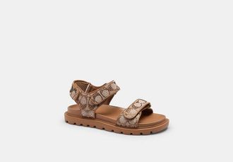 Coach Brynn Sandal In Crystal Signature Jacquard