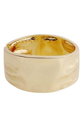 Panacea Hammered Hinged Bangle Bracelet in Gold at Nordstrom Rack