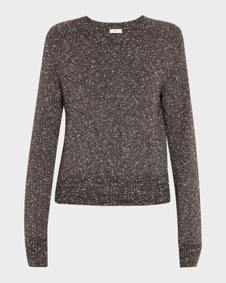 A.L.C. Zoe Crewneck Boucl&eacute; Tweed Sweater