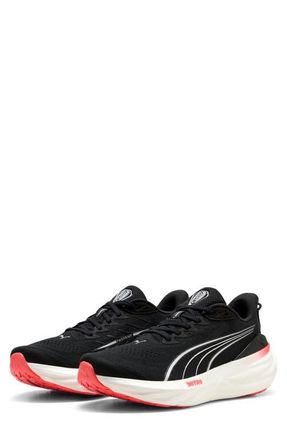 Puma ForeverRun NITRO 3 Running Shoe in Puma Black/Ultra Red at Nordstrom, Size 10.5