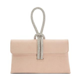 Dune London Womens Accessories Brynie - Diamante-Loop-Handle Grab Bag - Blush Fabric - One Size