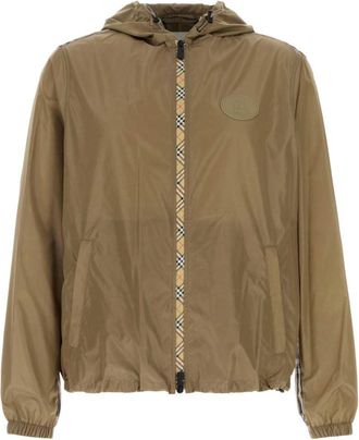 Burberry Brown Logo Hooded Jacket