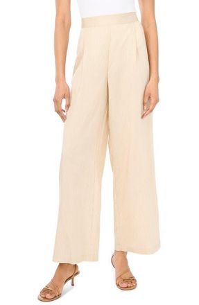 Vince Camuto Pleated Wide Leg Pants in Birch at Nordstrom, Size Xx-Large