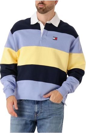 Tommy Jeans TJM RLX Badge Stripe Rugby - Heren - Polos - Veelkleurig - M - Katoen - Tops