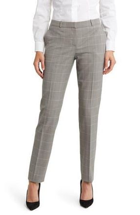 BOSS Tilunana Plaid Wool Pants in Grey Miscellaneous at Nordstrom Rack, Size 10