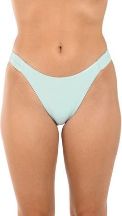 Citrus Iridescent Shirred Side Bikini Bottoms in Mint at Nordstrom Rack, Size X-Large