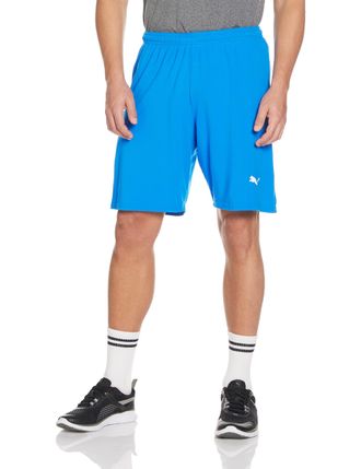 Puma Mens Liga Core Casual Shorts, Electric Blue Lemonade White, L