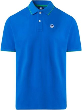 North Sails Polo Shirt met Streepjeskraag - Heren - Polos - Blauw - 2XL - Katoen - Tops