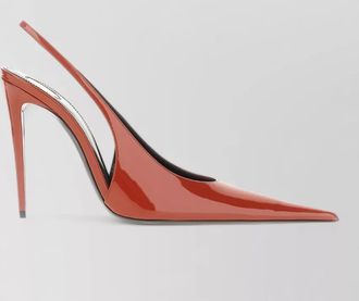 Saint Laurent patent leather slingback pumps pointed toe