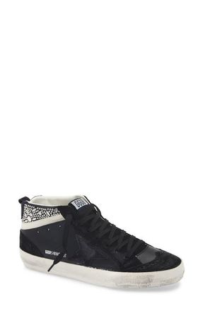 Golden Goose Mid Star Sneaker in Black/Blue at Nordstrom, Size 11Us