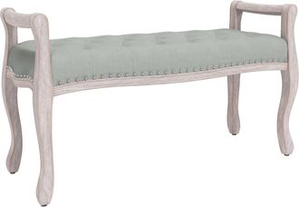 vidaXL Banco De Terciopelo Gris Claro 110x45x60 Cm Vidaxl