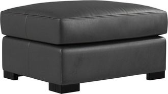 Bernhardt Germain Leather Ottoman