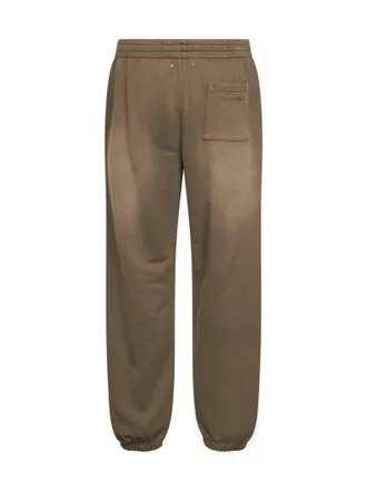 Golden Goose Bleached Cotton Jogging Trousers - Brown