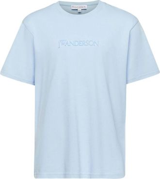 J.W.Anderson Logo Embroidery T-Shirt - Heren - T-shirts - Blauw - S - Katoen - Tops
