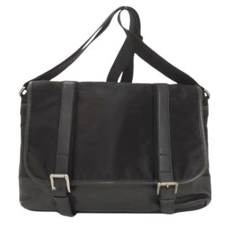 Burberry Pre-owned Cross Body Bags, female, Black, Size: ONE SIZE Pre-owned Vintage Nylon Shoulder Bag