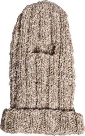 Dolce & Gabbana Mens Beige Wool Knitted Ski Mask Balaclava Hat Virgin Nylon