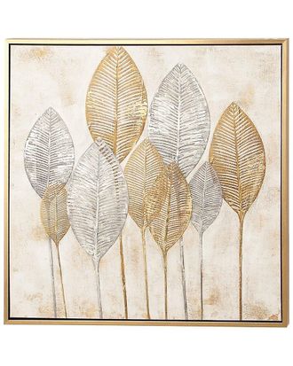 CosmoLiving by Cosmopolitan Cosmoliving By Cosmopolitan Wood Contemporary Leaf Framed Wall Art