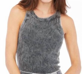 Sundays Turner Tank In Black Waffle