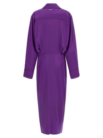The Attico Womens Purple Rayon Midi Dress