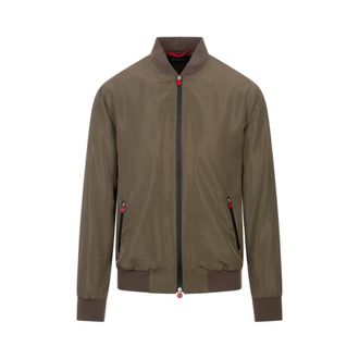 Kiton Bomber Jackets, male, Green, Size: 5XL Sea Bomber Jacket