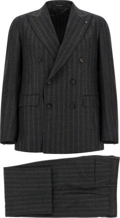Tagliatore New York Double-Breasted Suit - Heren - Business pakken - Grijs - XL - Wol - Kostuums
