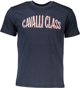Cavalli Mens Graphic Print Tee - Dark Blue Cotton - Size 2XL
