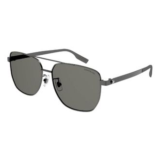 Montblanc Mens Black Square Sunglasses MB0184SK 002