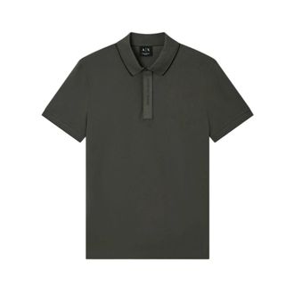 A|X Armani Exchange Polo shirt met contrasterende kraag - Heren - Polos - Grijs - M - Katoen - Tops