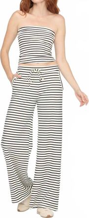 Bloomingdale's Thea Striped Pants In Ivory Black
