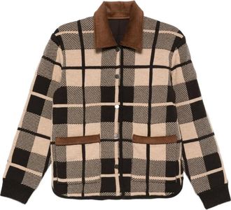 Guest In Residence plaid quilted shirt jacket - Brown