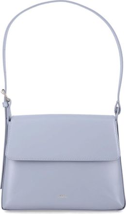 A.P.C. Virginie Flap Bag - Dames - Schoudertassen - Blauw - ONE Size - Leer - Tassen