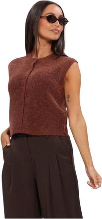 Selected Dames, Truien, Bruin, Maat: XS Wol