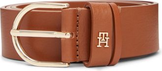 Tommy Hilfiger Lederg&uuml;rtel TOMMY HILFIGER ESSENTIAL EFFORTLESS 3,5 cm breit, Damen, Gr. 11,5, cognac, Rindsleder, G&uuml;rtel Lederg&uuml;rtel, Dameng&uuml;rtel, 3,5 cm breit, casu