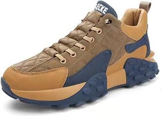 Generic Mens Orthopedic Comfort Sneaker, Mens Slip on Running Non Slip Breathable Sneakers Tennis Shoes, for Walking Rock Climbing Trail Running(Brown,7.5/41)