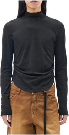 Ann Demeulemeester Gekreukelde coltrui - Heren - Coltruien - Zwart - L - Truien & Vesten