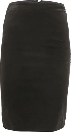 Gucci Fluwelen rok met rits - Zwart