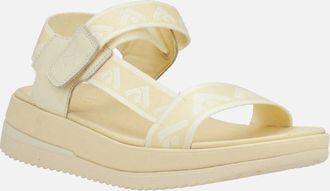 FitFlop Womens Fitflop Surff Back Strap Polyester/Leather Womens Mellow Yellow Wide Hiking Shoes - Size: 5
