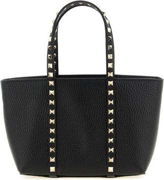 Valentino Garavani Black Rockstud Small Tote