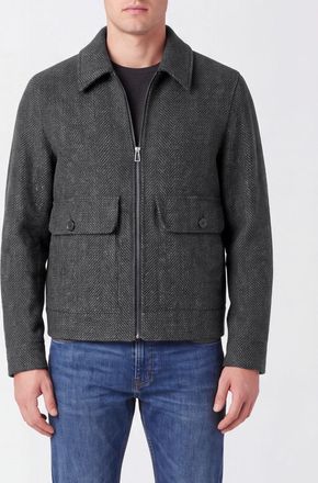 Paul Smith Harrington Jacket in Wool Blend with Zip Closure