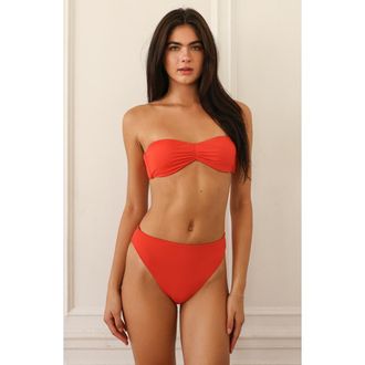 Dippin' Daisy's Swimwear Hudson Bandeau Bikini Top in Grenadine at Nordstrom, Size X-Large