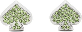 Kate Spade New York Everyday Spade Pave Studs Womens Earring Green/Silver, Glass