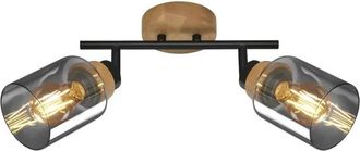 Briloner Foco Spot Hema 2 Luces E27 28 Negro Smoke Orientable