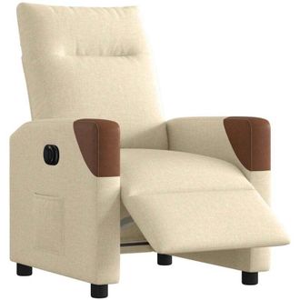 vidaXL Vidaxl - Sill&oacute;n Reclinable El&eacute;ctrico De Tela Crema